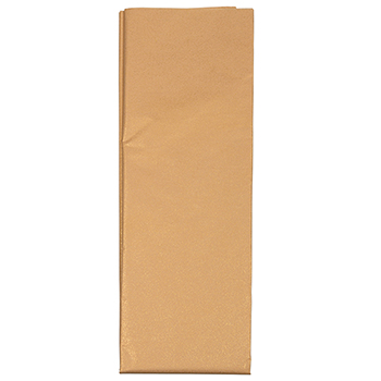 JAM Paper Shimmer Tissue Paper, Light Gold/Peach, 3 Sheets