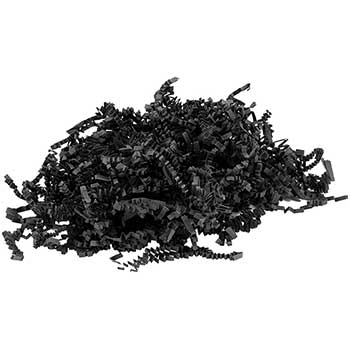 JAM Paper Crinkle Cut Shred Tissue Paper, Black, 20 lb.