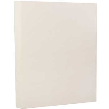 JAM Paper Extra Heavy Stiff Wove Cardstock, 130 lb, 8.5&quot; x 11&quot;, Natural White, 25 Sheets/Pack
