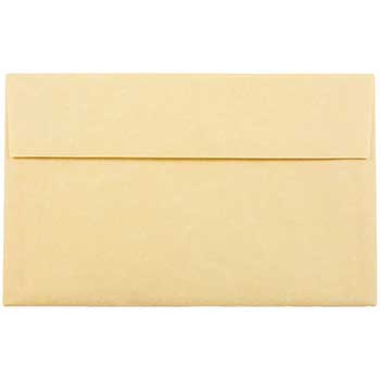 JAM Paper A10 Parchment Invitation Envelopes, 6&quot; x 9 1/2&quot;, Antique Gold Recycled, 250/PK