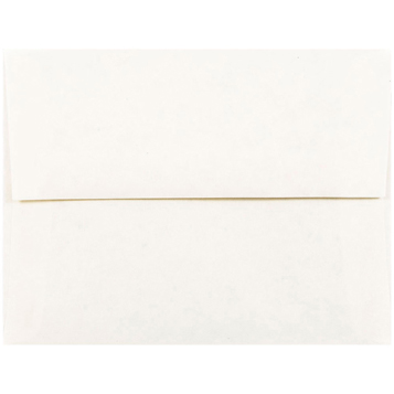 JAM Paper A2 Parchment Invitation Envelopes, 4 3/8&quot; x 5 3/4&quot;, White Recycled, 25/PK