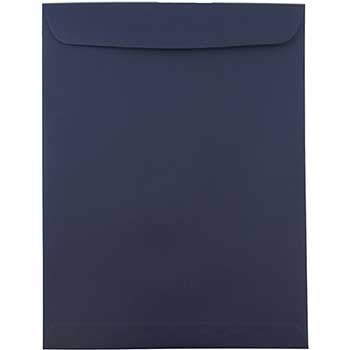 JAM Paper Open End Catalog Premium Envelopes, 10&quot; x 13&quot;, Navy Blue, 100/BX