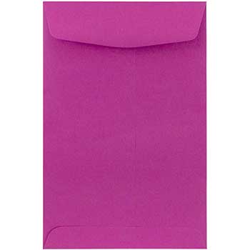 JAM Paper Open End Catalog Premium Envelopes, 6&quot; x 9&quot;, Magenta Pink, 250/BX