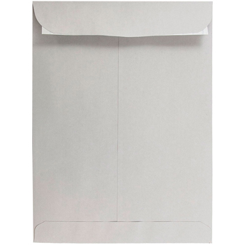 JAM Paper Open End Catalog Premium Envelopes with Peel and Seal Closure, 9&quot; x 12&quot;, Grey Kraft, 25/PK
