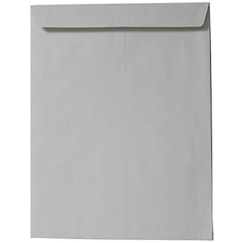 JAM Paper Open End Catalog Premium Envelopes, 9&quot; x 12&quot;, Grey Kraft, 100/PK