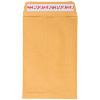 JAM Paper Open End Catalog Recycled Envelopes with Peel and Seal Closure, 6&quot; x 9&quot;, Brown Kraft Manila, 100/BX