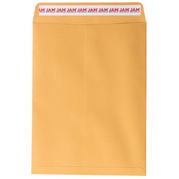 JAM Paper Open End Catalog Premium Envelopes with Peel and Seal Closure, 9&quot; x 12&quot;, Brown Kraft Manila, 100/BX