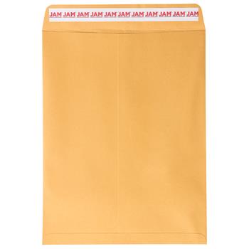 JAM Paper Open End Catalog Premium Envelopes with Peel and Seal Closure, 10&quot; x 13&quot;, Brown Kraft Manila, 100/BX