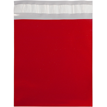 JAM Paper Self-Adhesive Open-End Foil Envelopes, 6 1/4&quot; x 7 7/8&quot;, Red, 25/PK