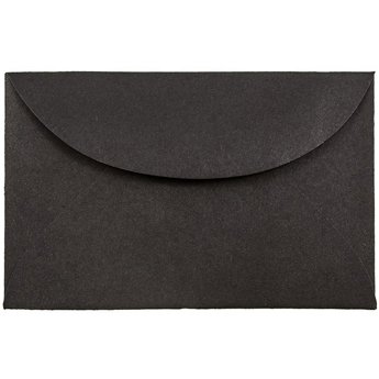 JAM Paper 3Drug Mini Envelopes, 2 5/16&quot; x 3 5/8&quot;, Black Linen, 100/PK