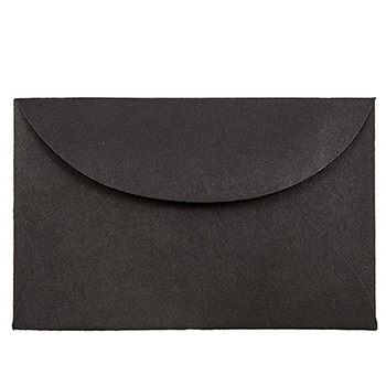 JAM Paper Mini Envelopes, 2 5/16&quot; x 3 5/8&quot;, Black Linen, 50/PK