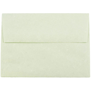 JAM Paper A6 Parchment Invitation Envelopes, 4 3/4&quot; x 6 1/2&quot;, Green Recycled, 25/PK