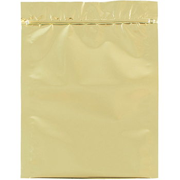 JAM Paper Foil Envelopes with Zip Lock Closure, 5 1/2&quot; x 7 1/2&quot;, Gold, 25/PK