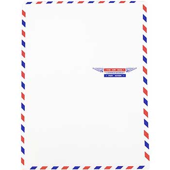 JAM Paper Airmail Envelopes, 9&quot; x 12&quot;, White, 50/PK
