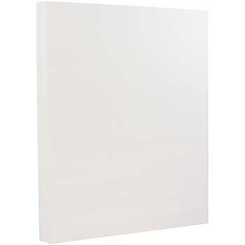 JAM Paper Strathmore Cardstock, Letter, 8 1/2&quot; x 11&quot;, 80 lb., Bright White Linen, 30% Recycled, 250/PK