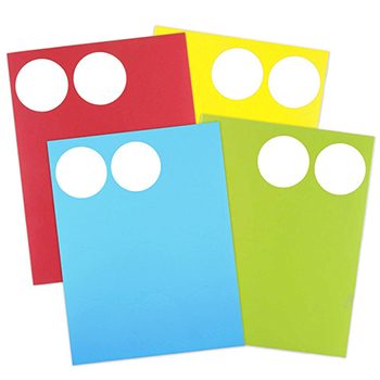 JAM Paper Circle Label Sticker Seals, 2 1/2&quot; Diameter, Bright Primary Colors, 4 Packs of 120 Colorful Labels, 480/PK