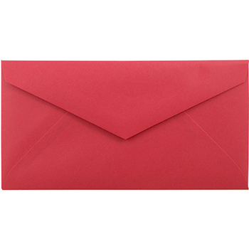 JAM Paper Recycled Envelope, Monarch (3 7/8&quot; x 7 1/2&quot;) Brite Hue Red, 25/PK