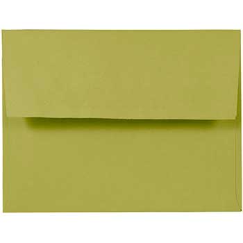 JAM Paper A2 Premium Invitation Envelopes, 4 3/8&quot; x 5 3/4&quot;, Chartreuse, 250/BX