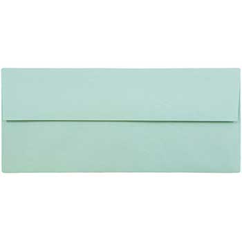 JAM Paper Business Premium Envelopes, #10, 4 1/8&quot; x 9 1/2&quot;, Aqua Blue, 25/PK