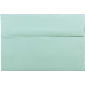 JAM Paper A8 Premium Invitation Envelopes, 5 1/2&quot; x 8 1/8&quot;, Aqua Blue, 25/PK