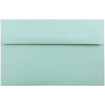 JAM Paper A10 Premium Invitation Envelopes, 6&quot; x 9&quot;1/2&quot;, Aqua Blue, 25/PK