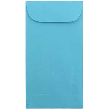 JAM Paper Business Colored Envelopes, #7, 3 1/2&quot; x 6 1/2&quot;, Blue Recycled, 25/PK