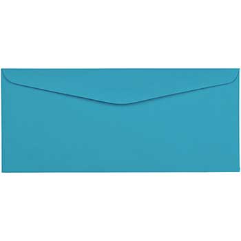 JAM Paper #9 Business Envelopes, 3 7/8&quot; x 8 7/8&quot;, Blue Recycled, 100/PK