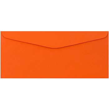 JAM Paper #9 Business Envelopes, 3 7/8&quot; x 8 7/8&quot;, Orange Recycled, 100/PK