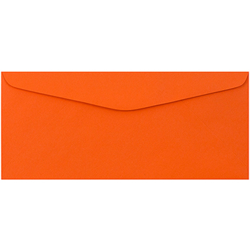 JAM Paper #9 Business Envelopes, 3 7/8&quot; x 8 7/8&quot;, Orange Recycled, 500/BX