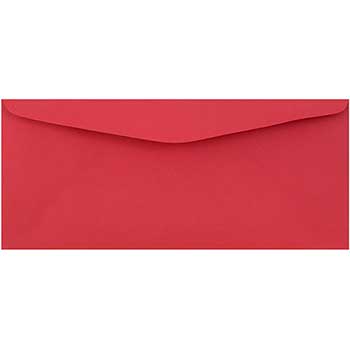 JAM Paper #9 Business Envelopes, 3 7/8&quot; x 8 7/8&quot;, Red Recycled, 100/PK