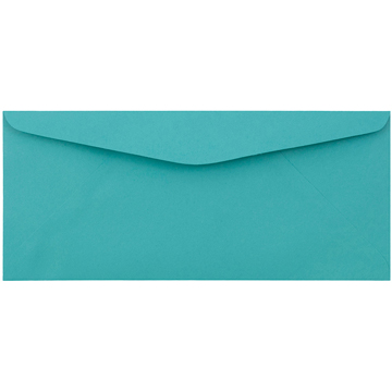 JAM Paper #9 Business Colored Envelopes, 3 7/8&quot; x 8 7/8&quot;, Sea Blue Recycled, 500/BX