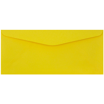 JAM Paper #9 Business Colored Envelopes, 3 7/8&quot; x 8 7/8&quot;, Yellow Recycled, 50/PK