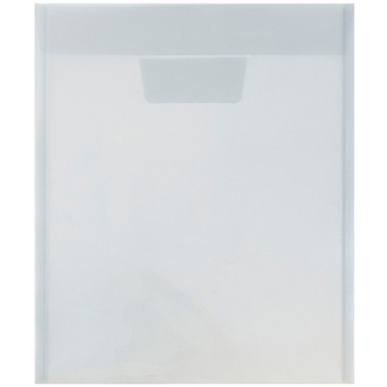JAM Paper Plastic Envelopes with Tuck Flap Closure, Letter Open-End, 9 7/8&quot; x 11 3/4&quot;, Smoke Gray, 12/PK