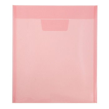 JAM Paper Plastic Envelopes with Tuck Flap Closure, Letter Open-End, 9 7/8&quot; x 11 3/4&quot;, Red, 12/PK