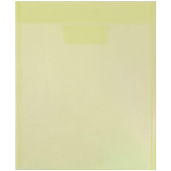 JAM Paper Plastic Envelopes with Tuck Flap Closure, Letter Open-End, 9 7/8&quot; x 11 3/4&quot;, Yellow, 12/PK