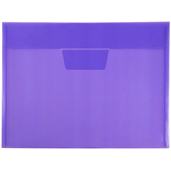 JAM Paper Plastic Envelopes with Tuck Flap Closure, Letter Booklet, 8 7/8&quot; x 12&quot;, Lilac Purple, 12/PK