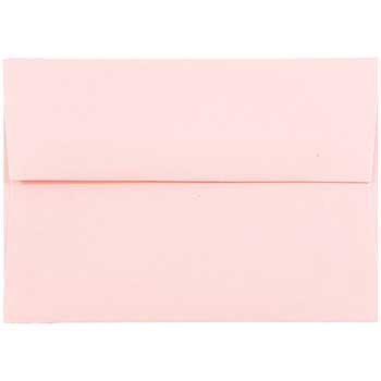 JAM Paper 4Bar A1 Premium Invitation Envelopes, 3 5/8&quot; x 5 1/8&quot;, Baby Pink Recycled, 50/BX