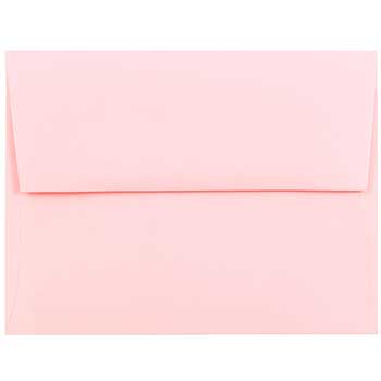JAM Paper A2 Premium Invitation Envelopes, 4 3/8&quot; x 5 3/4&quot;, Baby Pink, 25/PK