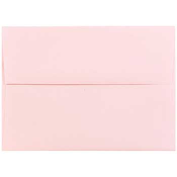 JAM Paper A6 Premium Invitation Envelopes, 4 3/4&quot; x 6 1/2&quot;, Baby Pink, 50/BX