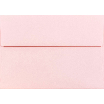 JAM Paper A7 Invitation Envelopes, 5 1/4&quot; x 7 1/4&quot;, Baby Pink, 25/pack