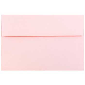 JAM Paper A8 Premium Invitation Envelopes, 5 1/2&quot; x 8 1/8&quot;, Baby Pink, 25/PK