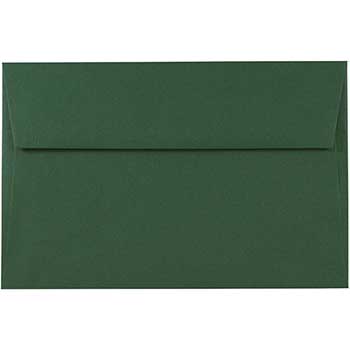 JAM Paper A9 Invitation Envelopes, 5 3/4&quot; x 8 3/4&quot;, Dark Green, 25/PK