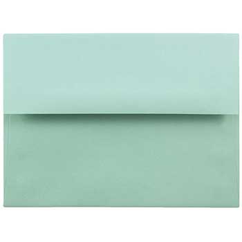 JAM Paper A6 Premium Invitation Envelopes, 4 3/4&quot; x 6 1/2&quot;, Aqua Blue, 50/BX