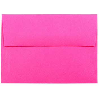 JAM Paper 4Bar A1 Invitation Envelopes, 3 5/8&quot; x 5 1/8&quot;, Ultra Fuchsia Hot Pink, 250/BX