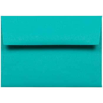 JAM Paper 4Bar A1 Invitation Envelopes, 3 5/8&quot; x 5 1/8&quot;, Sea Blue Recycled, 50/PK