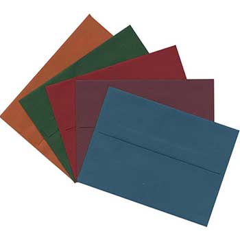 JAM Paper A6 Premium Invitation Envelopes, 4 3/4&quot; x 6 1/2&quot;, Assorted Colors, 125/PK