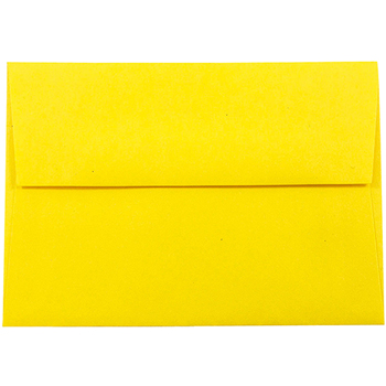 JAM Paper 4bar A1 Invitation Envelopes, 3 5/8&quot; x 5 1/8&quot;, Brite Hue Yellow , 25/PK