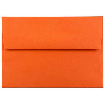 JAM Paper 4Bar A1 Invitation Envelopes, 3 5/8&quot; x 5 1/8&quot;, Orange Recycled, 250/PK