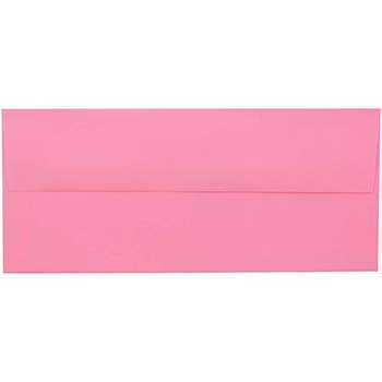JAM Paper Business Colored Envelopes, #10, 4 1/8&quot; x 9 1/2&quot;, Pink, 50/BX