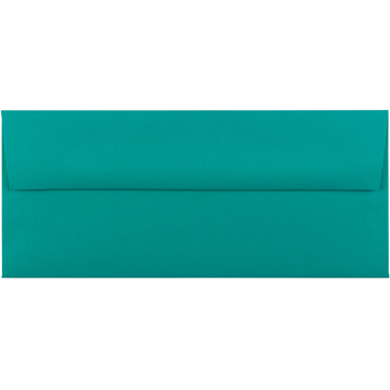 JAM Paper #10 Business Colored Envelopes, 4 1/8&quot; x 9 1/2&quot;, Sea Blue Recycled, 50/PK